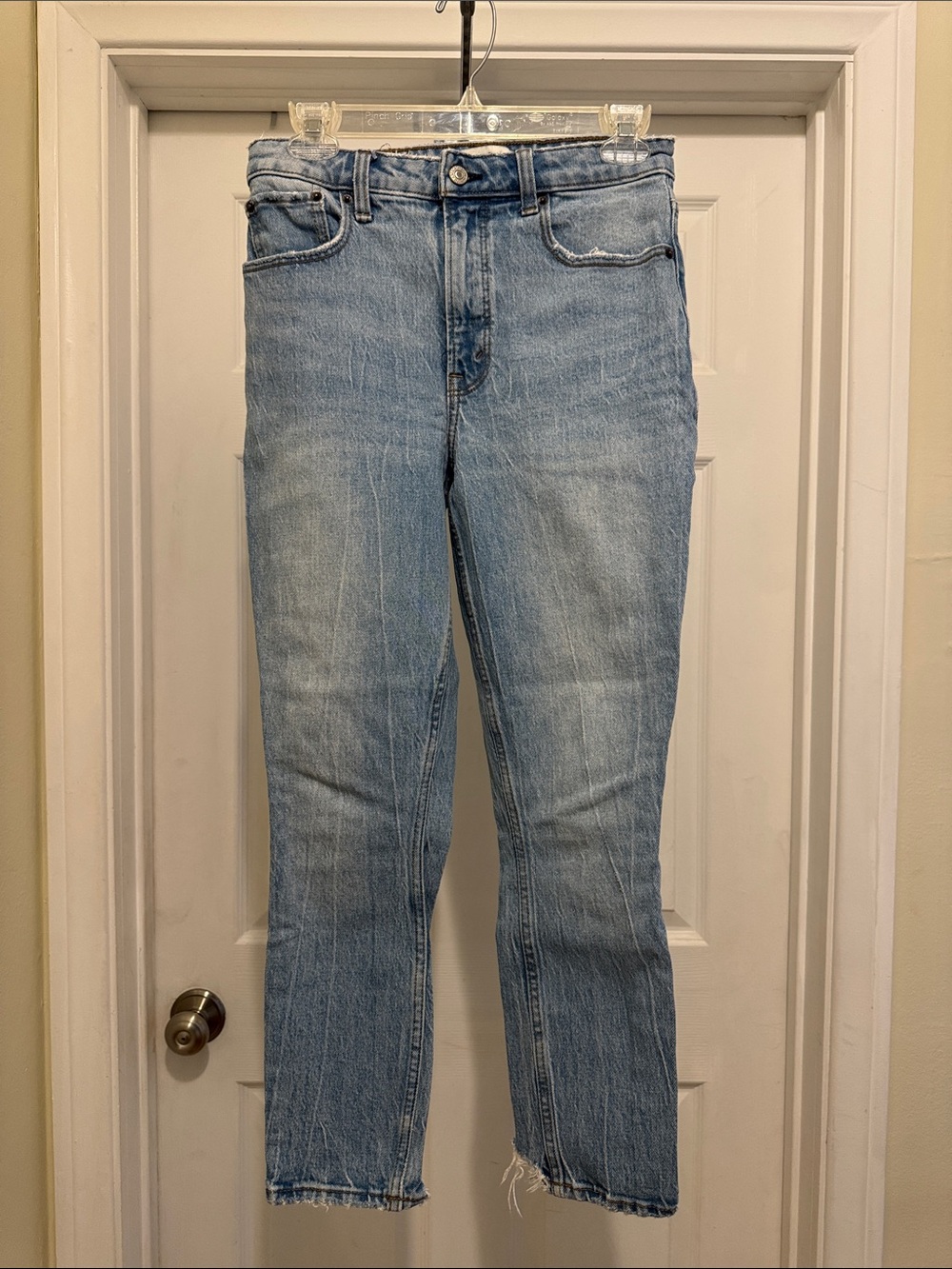 Abercrombie & Fitch Light Blue High-Rise Skinny Jeans